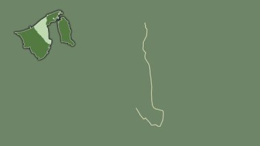 Tutong - Brunei bölgesi, boşaltılmış ve izole edilmiş. Uydu