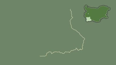 Blagoevgrad - Bulgaristan ili, sürülmüş ve izole edilmiş. Uydu