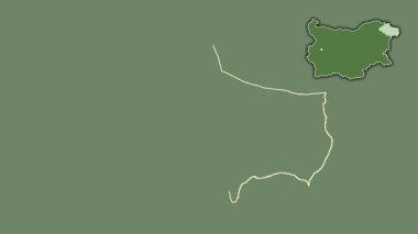 Dobrich - Bulgaristan ili, boşaltılmış ve izole edilmiş. Uydu