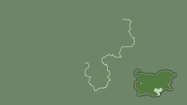 Haskovo - Bulgaristan ili, sürülmüş ve izole edilmiş. Uydu