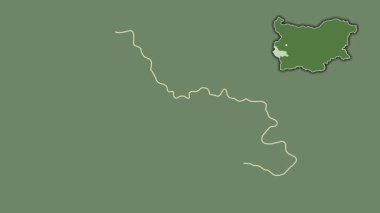 Kyustendil - Bulgaristan ili, sürülmüş ve izole edilmiş. Uydu