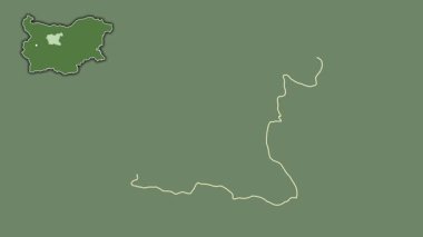 Lovech - Bulgaristan ili, boşaltılmış ve izole edilmiş. Uydu