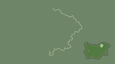 Razgrad - Bulgaristan ili, boşaltılmış ve izole edilmiş. Uydu