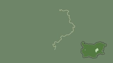 Sliven - Bulgaristan ili, sürülmüş ve izole edilmiş. Uydu