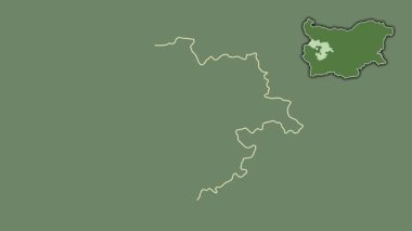 Sofya - Bulgaristan ili, sürülmüş ve izole edilmiş. Uydu