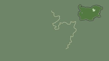 Targovishte - Bulgaristan ili, sürülmüş ve izole edilmiş. Uydu