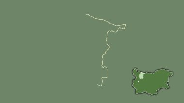 Vratsa - Bulgaristan eyaleti, sürülmüş ve izole edilmiş. Uydu