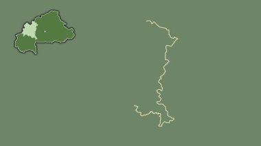 Boucle du Mouhoun - Burkina Faso bölgesi, boşaltılmış ve izole edilmiş. Uydu