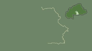 Merkez Sud - Burkina Faso bölgesi, boşaltılmış ve izole edilmiş. Uydu