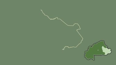 Burkina Faso bölgesi, boşaltılmış ve izole edilmiş. Uydu
