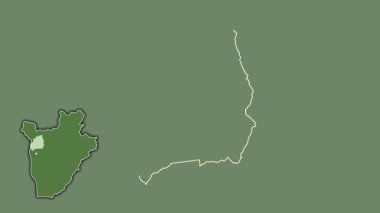 Bubanza - Burundi vilayeti, boşaltılmış ve izole edilmiş. Uydu
