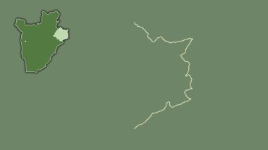 Cankuzo - Burundi ili, boşaltılmış ve izole edilmiş. Uydu