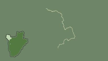 Cibitoke - Burundi vilayeti, çıkarılmış ve izole edilmiş. Uydu