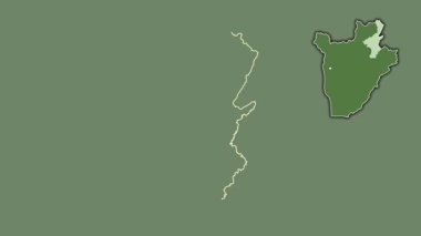 Muyinga - Burundi ili, çıkarılmış ve izole edilmiş. Uydu