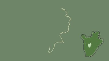 Mwaro - Burundi vilayeti, çıkarılmış ve izole edilmiş. Uydu