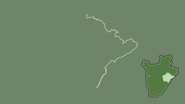 Ruyigi - Burundi ili, çıkarılmış ve izole edilmiş. Uydu
