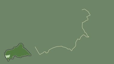 Mambere-Kadei - Orta Afrika Cumhuriyeti ili, boşaltılmış ve izole edilmiş.