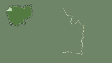 Banteay anlamlı - Kamboçya vilayeti, çıkarılmış ve izole edilmiş. Uydu