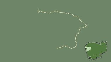 Batdambang - Kamboçya vilayeti, çıkarılmış ve izole edilmiş. Uydu