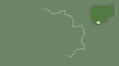Kampot - Kamboçya vilayeti, çıkarılmış ve izole edilmiş. Uydu