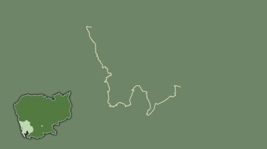 Kaoh Kong - Kamboçya vilayeti, çıkarılmış ve izole edilmiş. Uydu