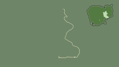 Kracheh - Kamboçya vilayeti, çıkarılmış ve izole edilmiş. Uydu