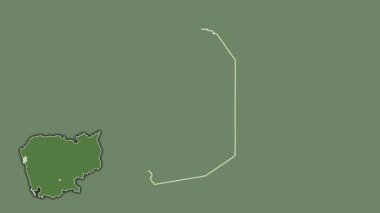 Krong Pailin - Kamboçya belediyesi, boşaltılmış ve izole edilmiş. Uydu