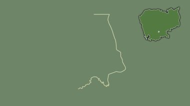 Phnom Penh - Kamboçya belediyesi, boşaltılmış ve izole edilmiş. Uydu