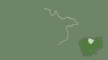 Preah Vihear - Kamboçya vilayeti, çıkarılmış ve izole edilmiş. Uydu