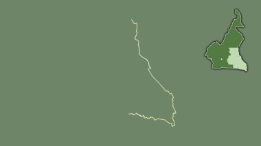 Est - Kamerun bölgesi, boşaltılmış ve izole edilmiş. Uydu