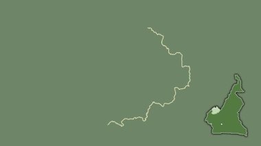 Nord-Ouest - Kamerun bölgesi, boşaltılmış ve izole edilmiş. Uydu