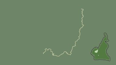 Ouest - Kamerun bölgesi, boşaltılmış ve izole edilmiş. Uydu