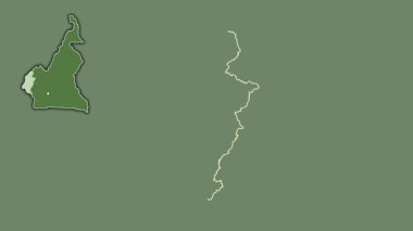 Sud-Ouest - Kamerun bölgesi, boşaltılmış ve izole edilmiş. Uydu