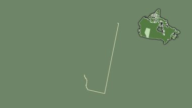 Alberta, Kanada vilayeti, boşaltılmış ve izole edilmiş. Uydu