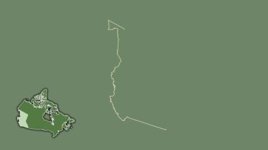 British Columbia - Kanada vilayeti, çıkarılmış ve izole edilmiş. Uydu