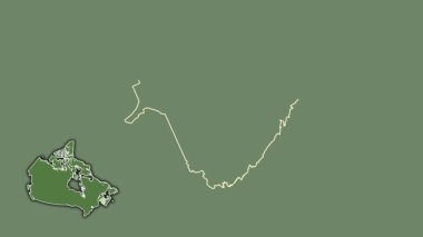 New Brunswick - Kanada vilayeti, çıkarılmış ve izole edilmiş. Uydu