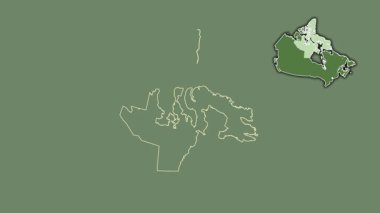 Nunavut - Kanada toprakları, sürülmüş ve izole edilmiş. Uydu