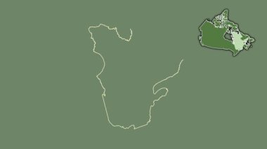 Quebec - Kanada vilayeti, çıkarılmış ve izole edilmiş. Uydu