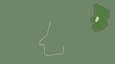 Barh el Ghazel - Çad bölgesi, boşaltılmış ve izole edilmiş. Uydu