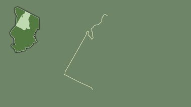 Borkou - Çad bölgesi, boşaltılmış ve izole edilmiş. Uydu