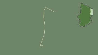 Ennedi Est - Çad bölgesi, boşaltılmış ve izole edilmiş. Uydu