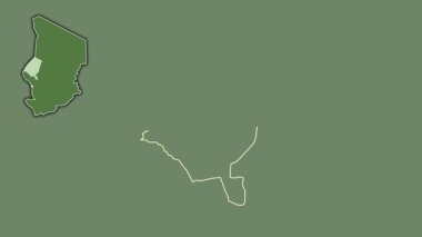 Kanem - Çad bölgesi, boşaltılmış ve izole edilmiş. Uydu