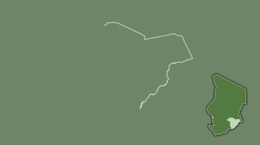 Salamat - Çad bölgesi, boşaltılmış ve izole edilmiş. Uydu