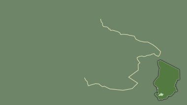 Tandjile - Çad bölgesi, boşaltılmış ve izole edilmiş. Uydu