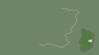 Wadi Fira - Çad bölgesi, boşaltılmış ve izole edilmiş. Uydu