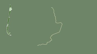 Antofagasta - Şili bölgesi, boşaltılmış ve izole edilmiş. Uydu