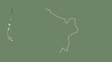 Araucania - Şili bölgesi, sürülmüş ve izole edilmiş. Uydu