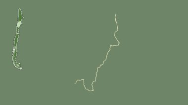 Atacama - Şili bölgesi, boşaltılmış ve izole edilmiş. Uydu