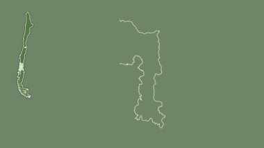 Los Lagos - Şili bölgesi, boşaltılmış ve izole edilmiş. Uydu