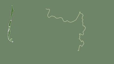 Los Rios - Şili bölgesi, boşaltılmış ve izole edilmiş. Uydu